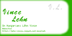 vince lehn business card